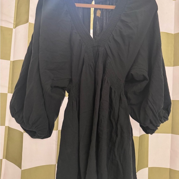 Free People Black For the Moment Mini Dress size M - Picture 6 of 6